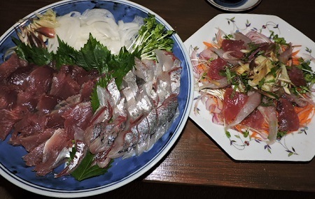 刺身とカルパッチョ