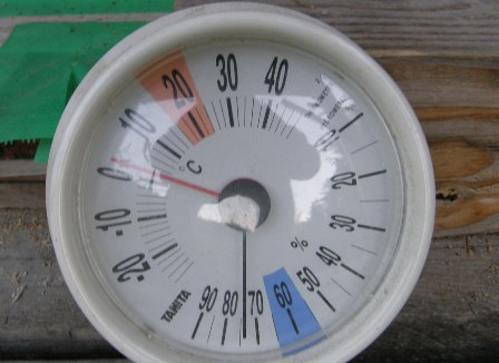 朝の気温は2℃