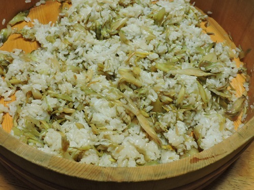 ミョウガご飯を作る2